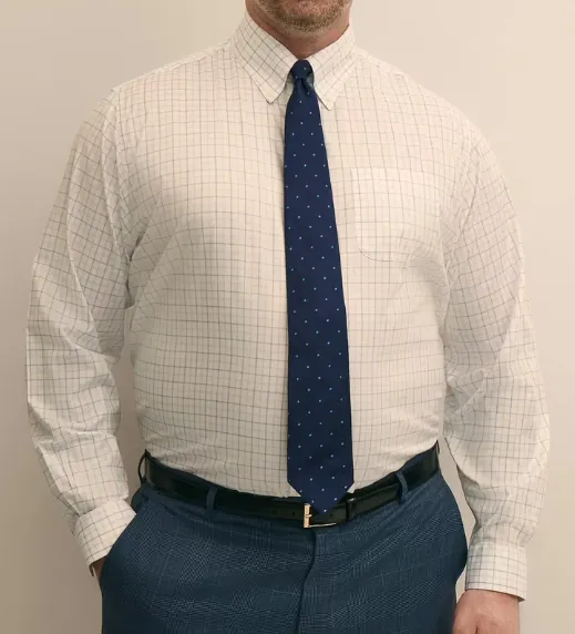 Big and Tall Polo Button Down Windowpane Shirt